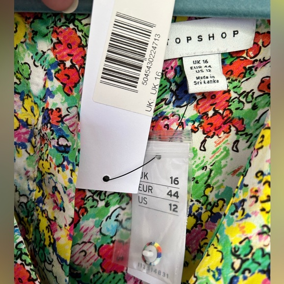 Topshop mini floral stretchy tea dress NWT - Picture 4 of 7